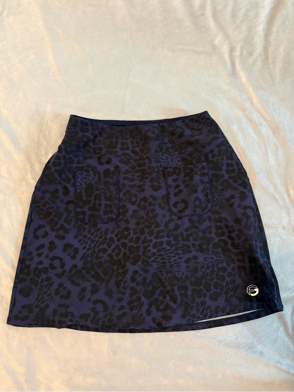 FORAY GOLF Purple & Black Leopard Print Skort
